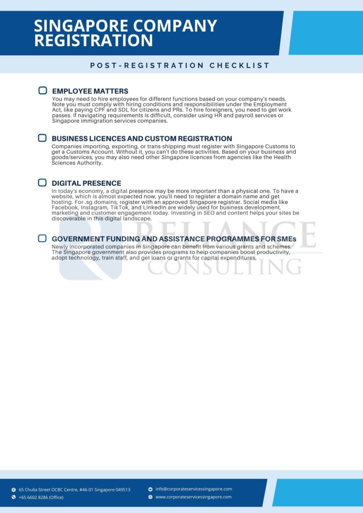 Pre Company Registration Checklist Part 2