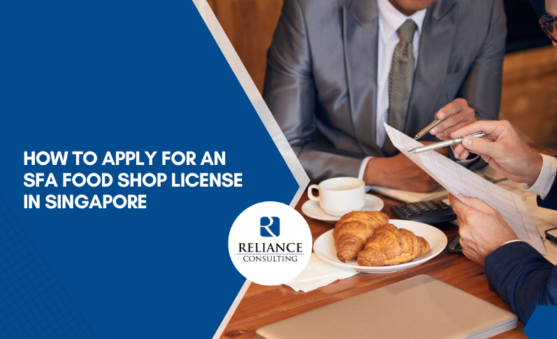 Two men discussing about food shop license in singapore